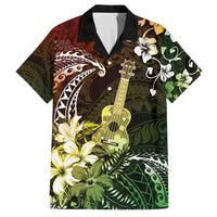 Hawaii Ukulele Hawaiian Shirt Polynesian Pattern Mix Hibiscus Reggae Version LT05 Reggae - Polynesian Pride