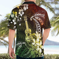Hawaii Ukulele Hawaiian Shirt Polynesian Pattern Mix Hibiscus Reggae Version LT05 - Polynesian Pride