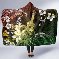 Hawaii Ukulele Hooded Blanket Polynesian Pattern Mix Hibiscus Reggae Version LT05 One Size Reggae - Polynesian Pride