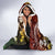 Hawaii Ukulele Hooded Blanket Polynesian Pattern Mix Hibiscus Reggae Version