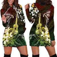 Hawaii Ukulele Hoodie Dress Polynesian Pattern Mix Hibiscus Reggae Version LT05 - Polynesian Pride