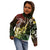 Hawaii Ukulele Kid Hoodie Polynesian Pattern Mix Hibiscus Reggae Version LT05