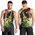 Hawaii Ukulele Men Tank Top Polynesian Pattern Mix Hibiscus Reggae Version LT05