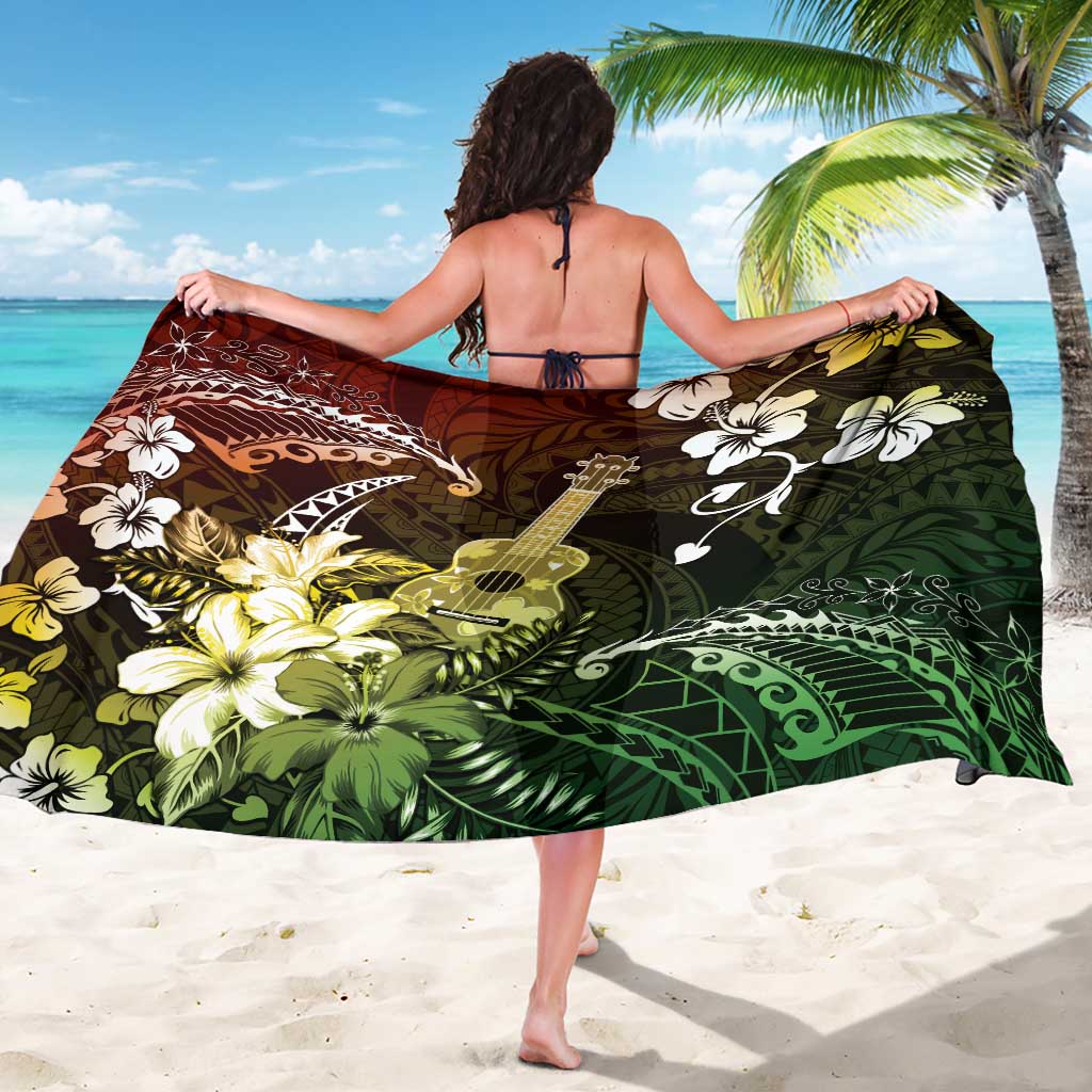 Hawaii Ukulele Sarong Polynesian Pattern Mix Hibiscus Reggae Version LT05 - Polynesian Pride