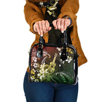 Hawaii Ukulele Shoulder Handbag Polynesian Pattern Mix Hibiscus Reggae Version LT05 One Size Reggae - Polynesian Pride