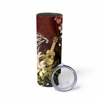 Hawaii Ukulele Skinny Tumbler Polynesian Pattern Mix Hibiscus Reggae Version LT05 - Polynesian Pride