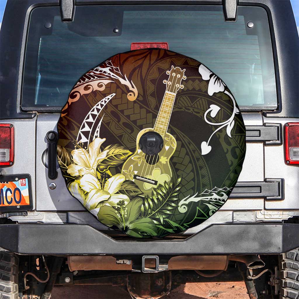 Hawaii Ukulele Spare Tire Cover Polynesian Pattern Mix Hibiscus Reggae Version LT05 Reggae - Polynesian Pride