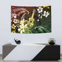 Hawaii Ukulele Tapestry Polynesian Pattern Mix Hibiscus Reggae Version LT05 - Polynesian Pride