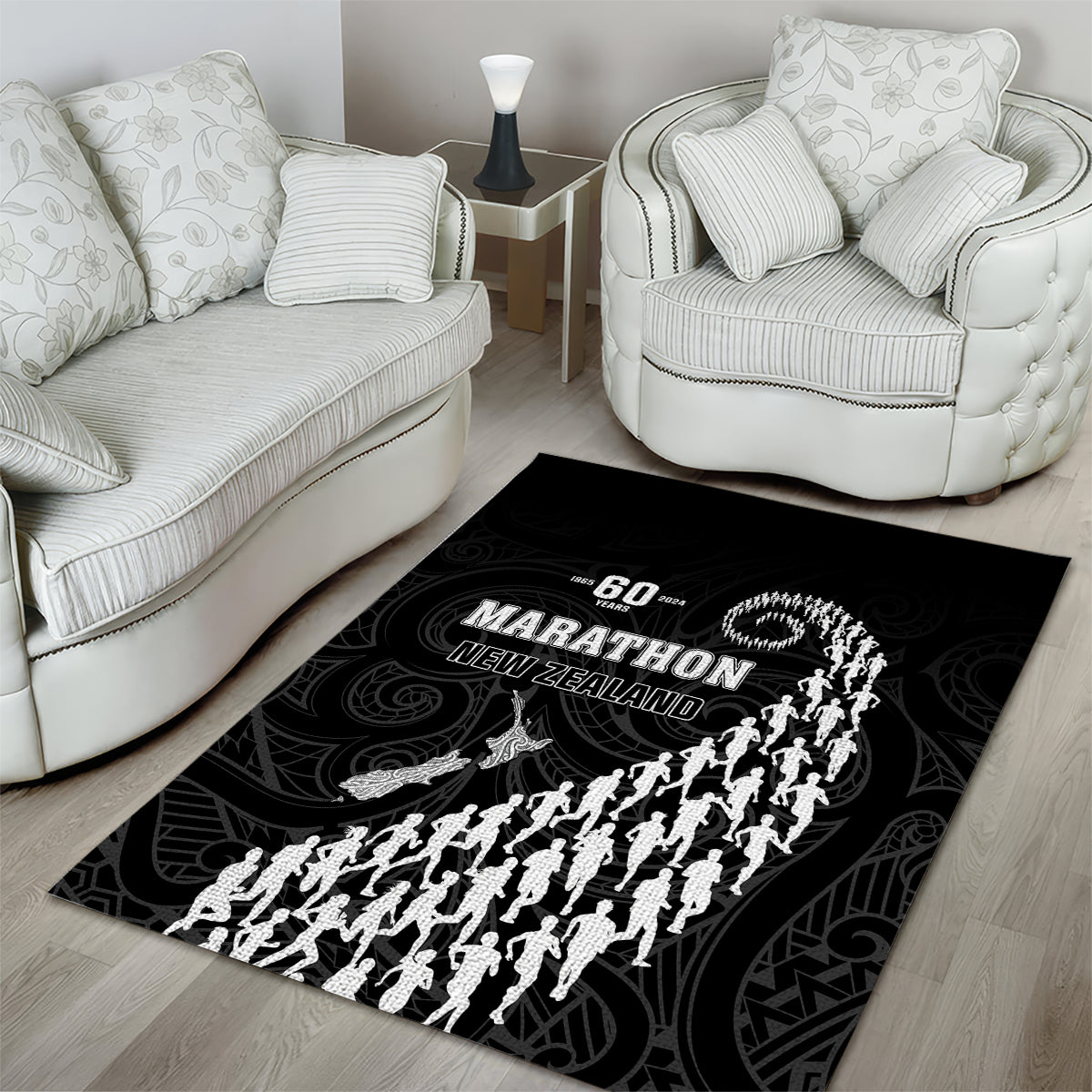 New Zealand Marathon Area Rug Maori Style LT05 - Polynesian Pride