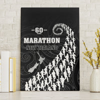 New Zealand Marathon Canvas Wall Art Maori Style LT05 Without Frame Black - Polynesian Pride