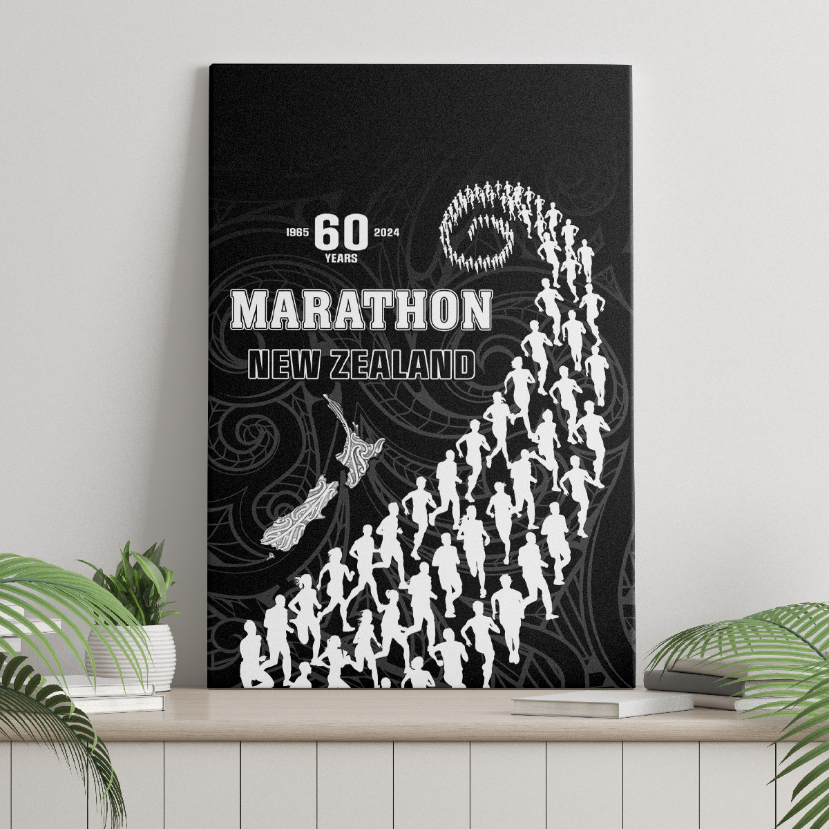 New Zealand Marathon Canvas Wall Art Maori Style LT05 - Polynesian Pride
