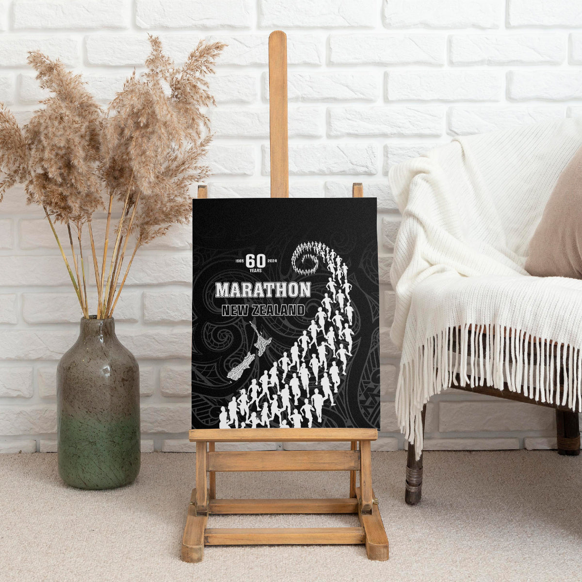 New Zealand Marathon Canvas Wall Art Maori Style LT05 - Polynesian Pride