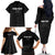 Custom New Zealand Marathon Family Matching Off The Shoulder Long Sleeve Dress and Hawaiian Shirt Maori Style