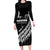 Custom New Zealand Marathon Long Sleeve Bodycon Dress Maori Style