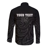 Custom New Zealand Marathon Long Sleeve Button Shirt Maori Style LT05 - Polynesian Pride