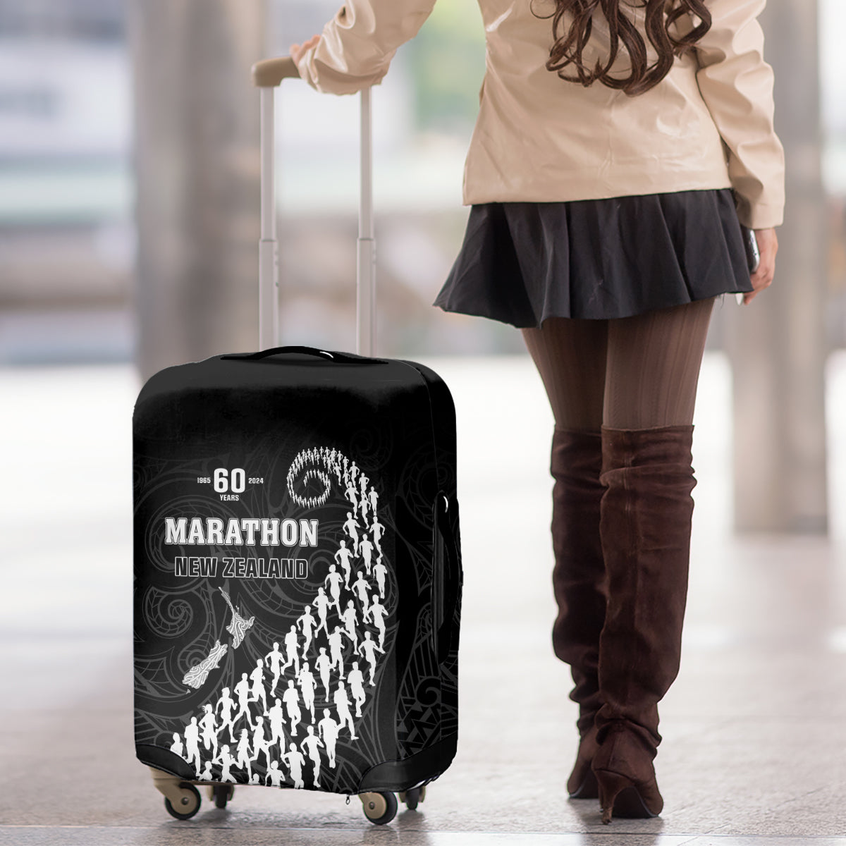 New Zealand Marathon Luggage Cover Maori Style LT05 - Polynesian Pride