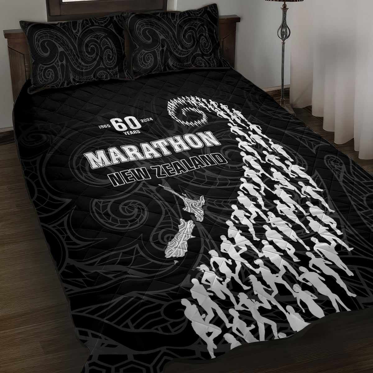 New Zealand Marathon Quilt Bed Set Maori Style