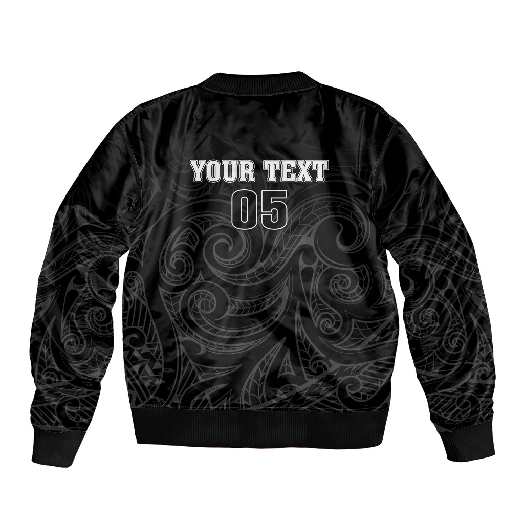 Custom New Zealand Marathon Sleeve Zip Bomber Jacket Maori Style LT05 - Polynesian Pride