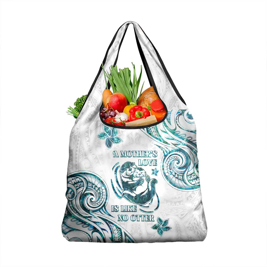 New Zealand Aotearoa Hari Ra Mama Grocery Bag A Mother's Love Is Like No Otter LT05 1-pack One Size White - Polynesian Pride