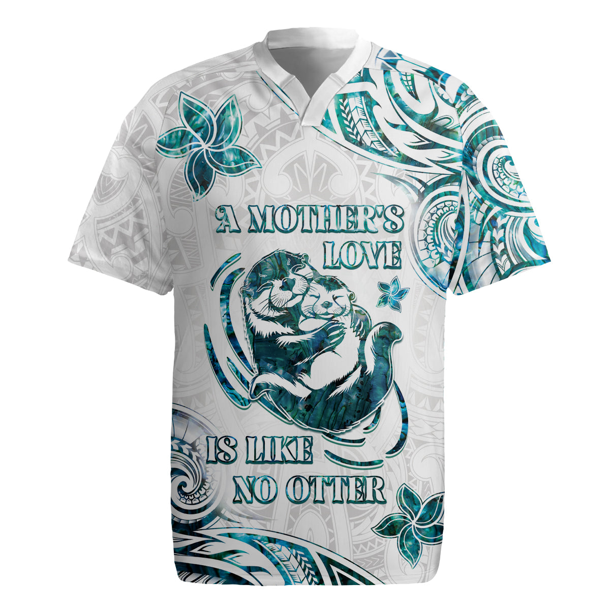 New Zealand Aotearoa Hari Ra Mama Rugby Jersey A Mother's Love Is Like No Otter LT05 White - Polynesian Pride