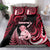 New Zealand Maori Taniwha Bedding Set Silver Fern Red Version