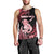 Personalised New Zealand Maori Taniwha Men Tank Top Silver Fern Red Version