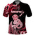 Personalised New Zealand Maori Taniwha Polo Shirt Silver Fern Red Version