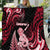 New Zealand Maori Taniwha Quilt Silver Fern Red Version