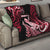 New Zealand Maori Taniwha Quilt Silver Fern Red Version