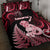 New Zealand Maori Taniwha Quilt Bed Set Silver Fern Red Version