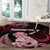 New Zealand Maori Taniwha Round Carpet Silver Fern Red Version