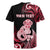 Personalised New Zealand Maori Taniwha Rugby Jersey Silver Fern Red Version