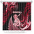 New Zealand Maori Taniwha Shower Curtain Silver Fern Red Version