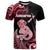 Personalised New Zealand Maori Taniwha T Shirt Silver Fern Red Version