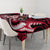 New Zealand Maori Taniwha Tablecloth Silver Fern Red Version