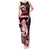 Personalised New Zealand Maori Taniwha Tank Maxi Dress Silver Fern Red Version