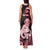 Personalised New Zealand Maori Taniwha Tank Maxi Dress Silver Fern Red Version