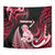 New Zealand Maori Taniwha Tapestry Silver Fern Red Version