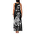 Personalised New Zealand Maori Taniwha Family Matching Tank Maxi Dress and Hawaiian Shirt Silver Fern Black Version