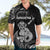 Personalised New Zealand Maori Taniwha Hawaiian Shirt Silver Fern Black Version