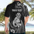 Personalised New Zealand Maori Taniwha Hawaiian Shirt Silver Fern Black Version