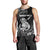 Personalised New Zealand Maori Taniwha Men Tank Top Silver Fern Black Version