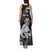 Personalised New Zealand Maori Taniwha Tank Maxi Dress Silver Fern Black Version