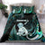 New Zealand Maori Taniwha Bedding Set Silver Fern Paua Shell Version