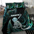 New Zealand Maori Taniwha Bedding Set Silver Fern Paua Shell Version