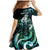 Personalised New Zealand Maori Taniwha Family Matching Mermaid Dress and Hawaiian Shirt Silver Fern Paua Shell Version