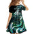 Personalised New Zealand Maori Taniwha Family Matching Off Shoulder Maxi Dress and Hawaiian Shirt Silver Fern Paua Shell Version