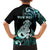 Personalised New Zealand Maori Taniwha Family Matching Tank Maxi Dress and Hawaiian Shirt Silver Fern Paua Shell Version