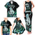 Personalised New Zealand Maori Taniwha Family Matching Tank Maxi Dress and Hawaiian Shirt Silver Fern Paua Shell Version