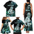 Personalised New Zealand Maori Taniwha Family Matching Tank Maxi Dress and Hawaiian Shirt Silver Fern Paua Shell Version